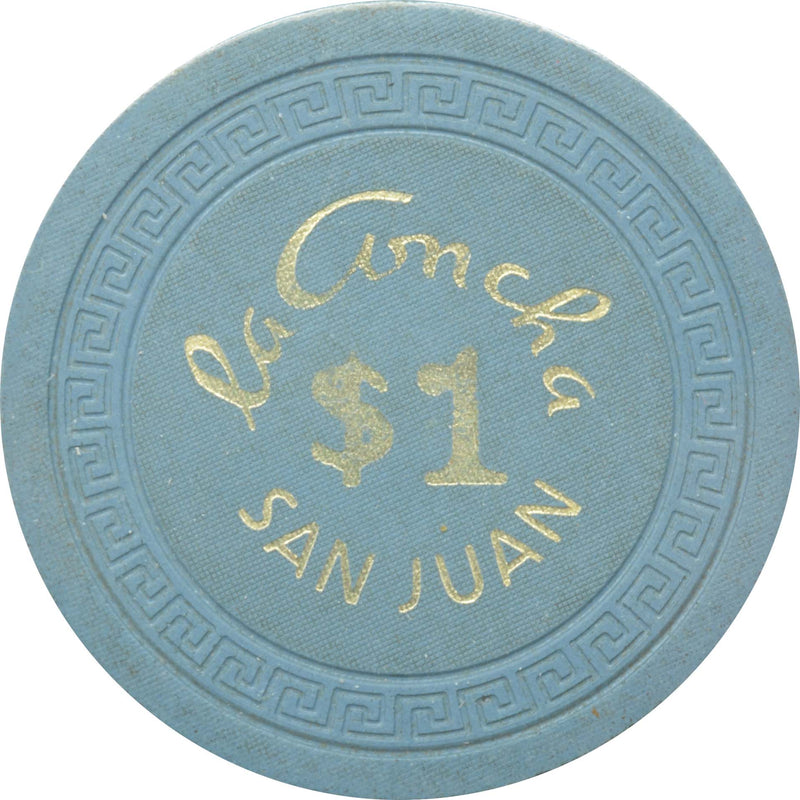 La Concha Casino San Juan Puerto Rico $1 Hot Stamp Chip