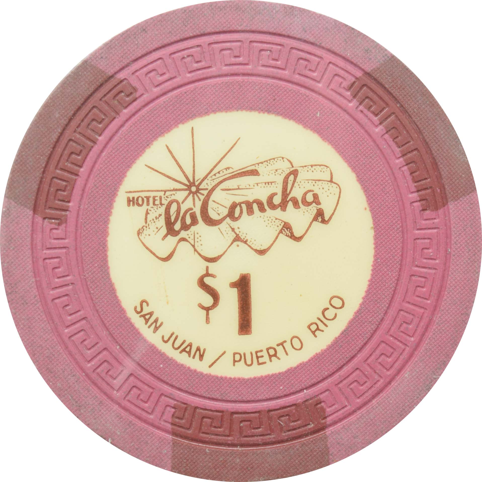 La Concha Casino San Juan Puerto Rico $1 Chip