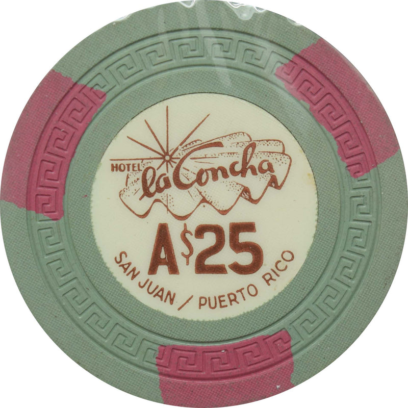 La Concha Casino San Juan Puerto Rico A$25 Chip