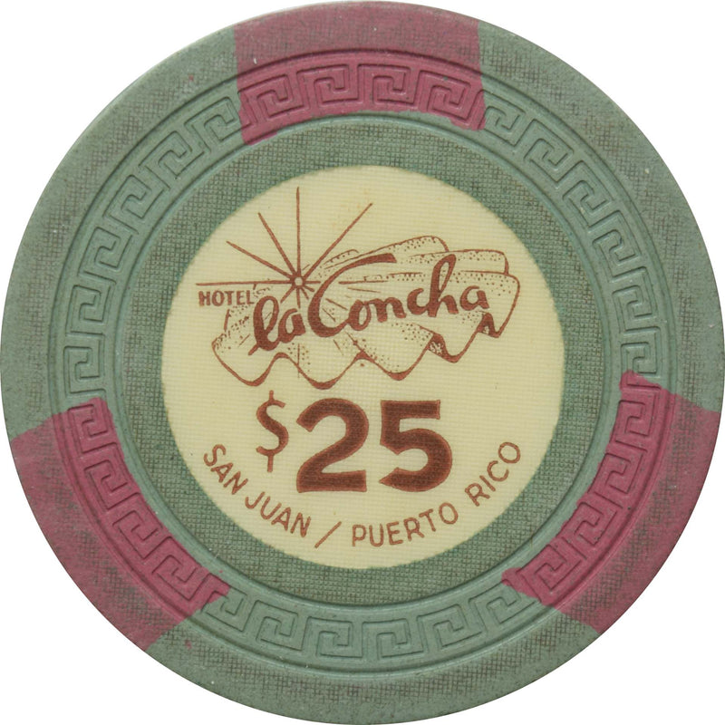 La Concha Casino San Juan Puerto Rico $25 Chip