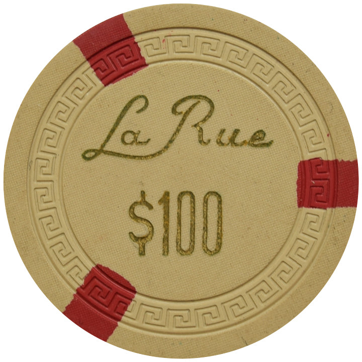 La Rue Casino Las Vegas Nevada $100 Chip 1950