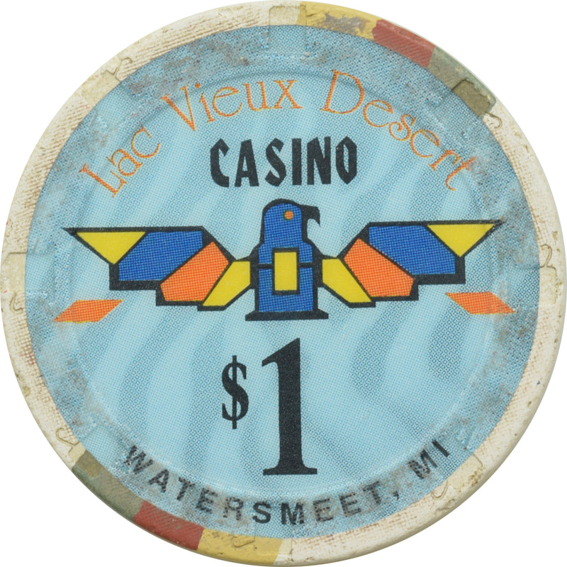 Lac Vieux Desert Casino Watersmeet Michigan $1 Chip
