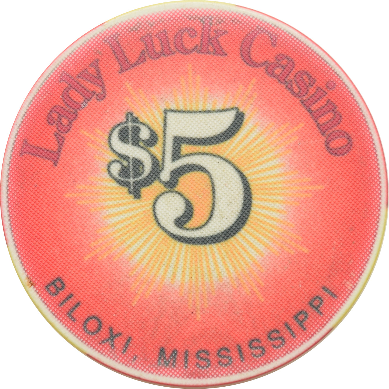 Lady Luck Casino Biloxi Mississippi $5 Chip