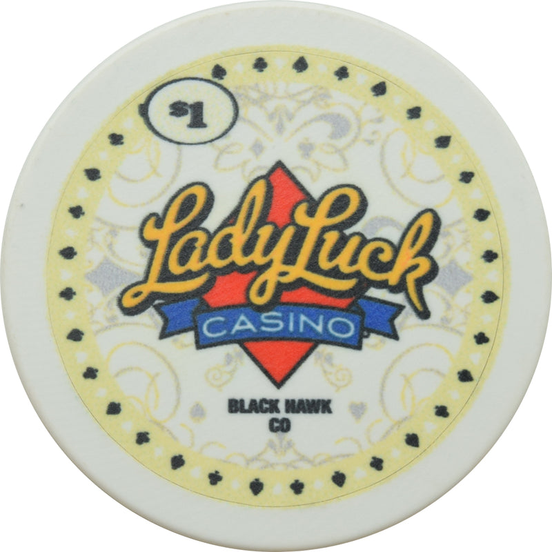 Lady Luck Casino Black Hawk Colorado $1 Chip