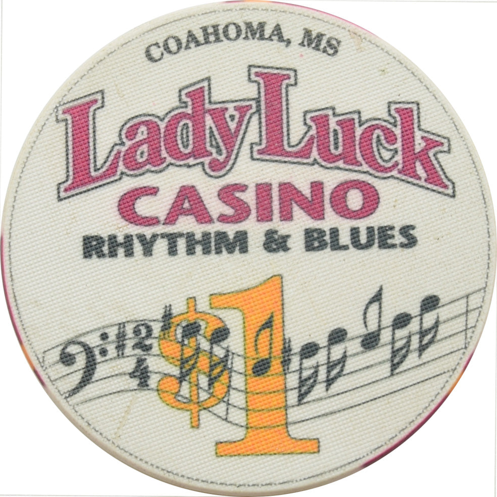 Lady Luck Casino Coahoma Mississippi $1 Chip