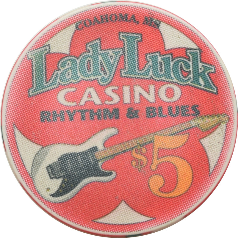 Lady Luck Casino Coahoma Mississippi $5 Chip