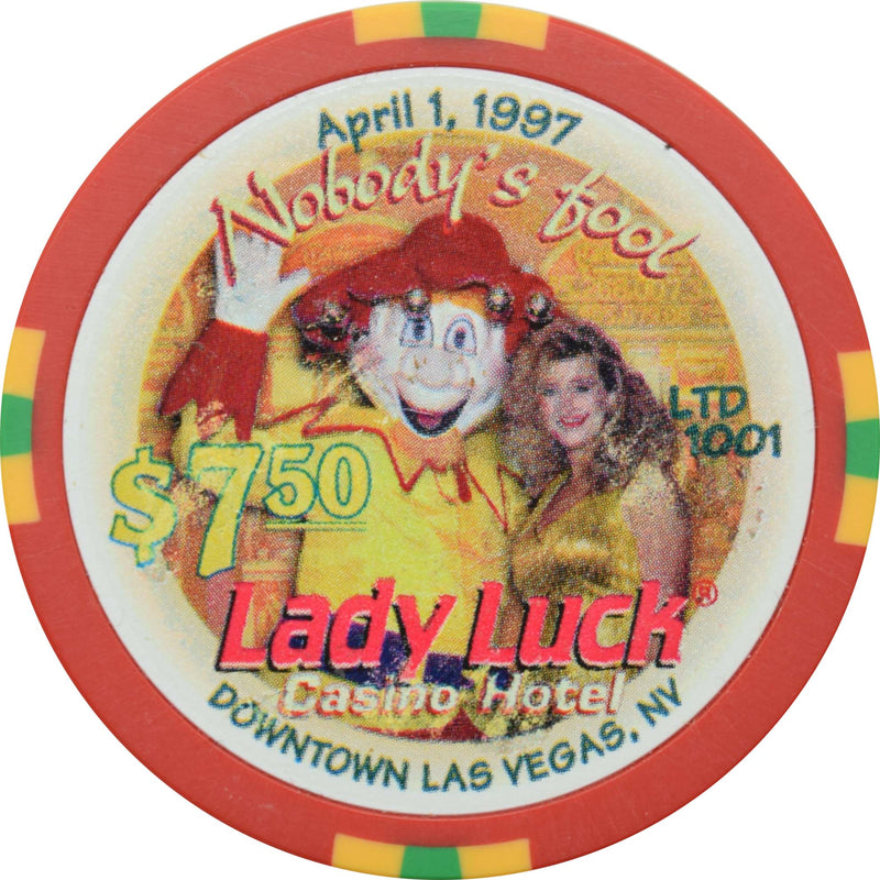 Lady Luck Casino Las Vegas Nevada $7.50 April Fools Chip 1997