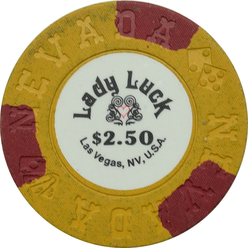 Lady Luck Casino Las Vegas Nevada $2.50 Chip 1983