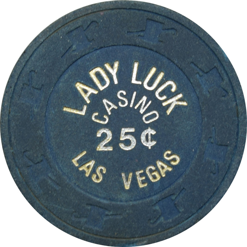 Lady Luck Casino Las Vegas Nevada 25 Cent Chip 1980s