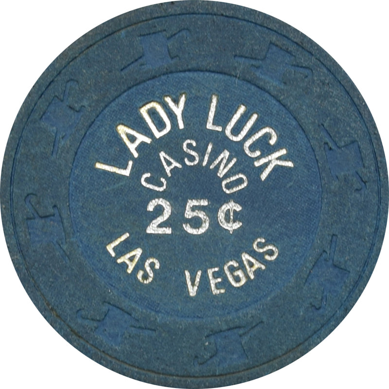 Lady Luck Casino Las Vegas Nevada 25 Cent Chip 1980s