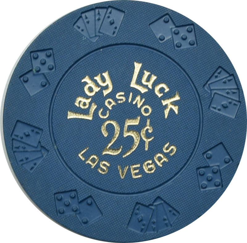Lady Luck Casino Las Vegas Nevada 25 Cent Chip 1960s