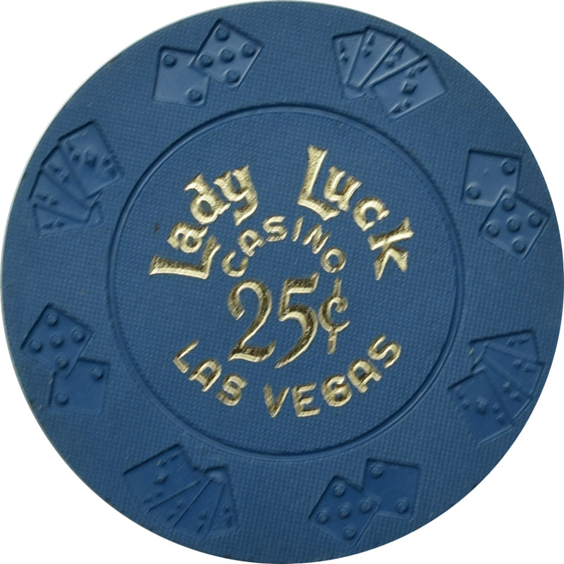 Lady Luck Casino Las Vegas Nevada 25 Cent Chip 1960s