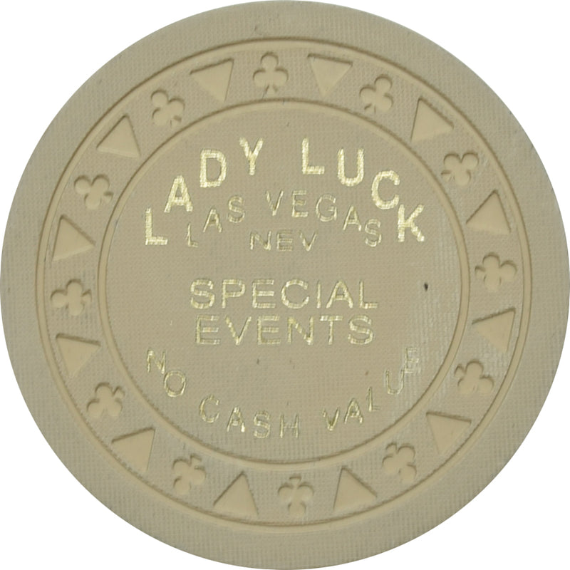 Lady Luck Casino Las Vegas Nevada Biege Special Events Chip 1990s
