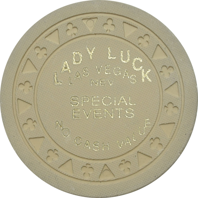 Lady Luck Casino Las Vegas Nevada Biege Special Events Chip 1990s
