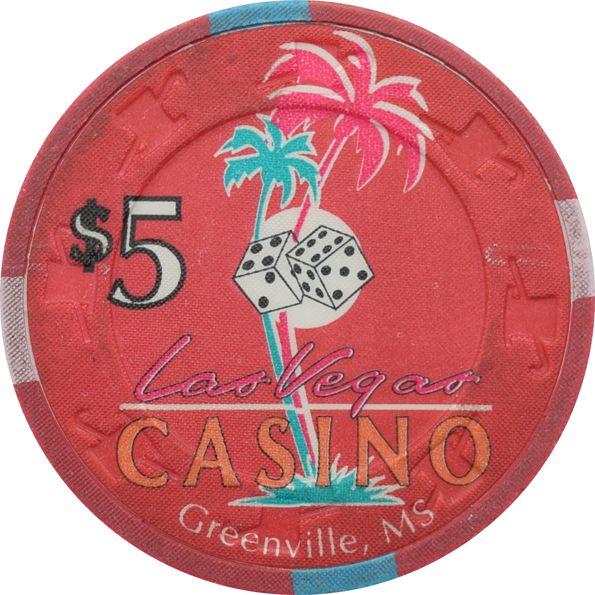 Las Vegas Casino Greenville Mississippi $5 Chip