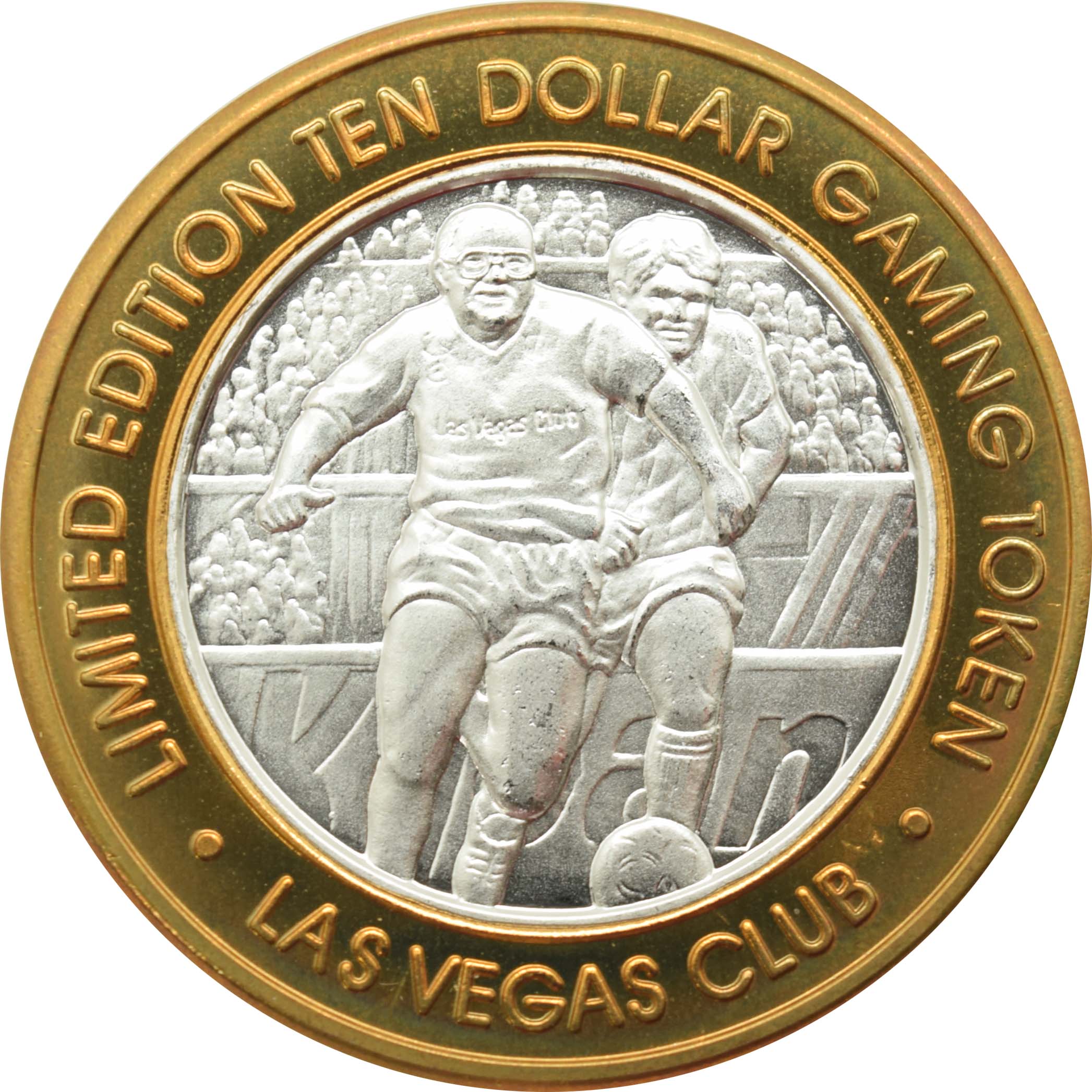 Las Vegas Club Casino Las Vegas "Soccer Player" $10 Silver Strike .999 Fine Silver 2000