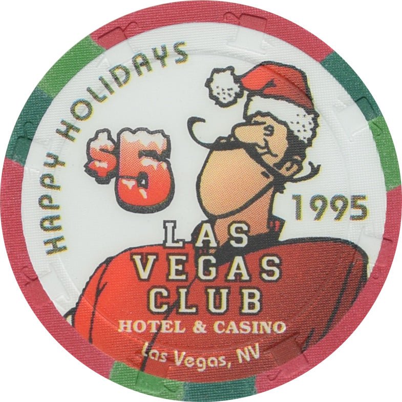 Las Vegas Club Casino Las Vegas Nevada $5 Christmas/New Years Chip 1995