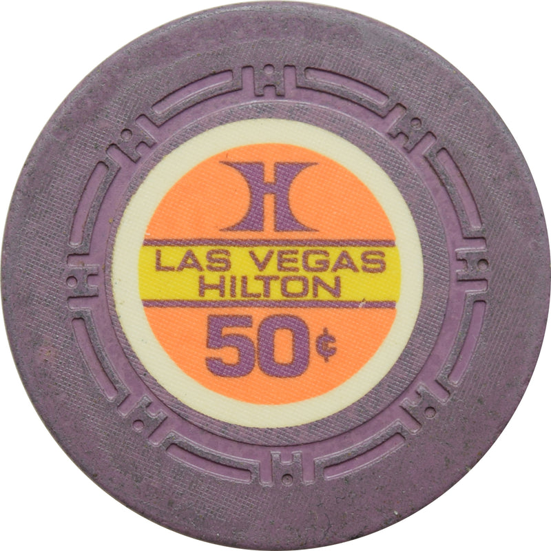 Las Vegas Hilton Casino Las Vegas Nevada 50 Cent Chip 1972
