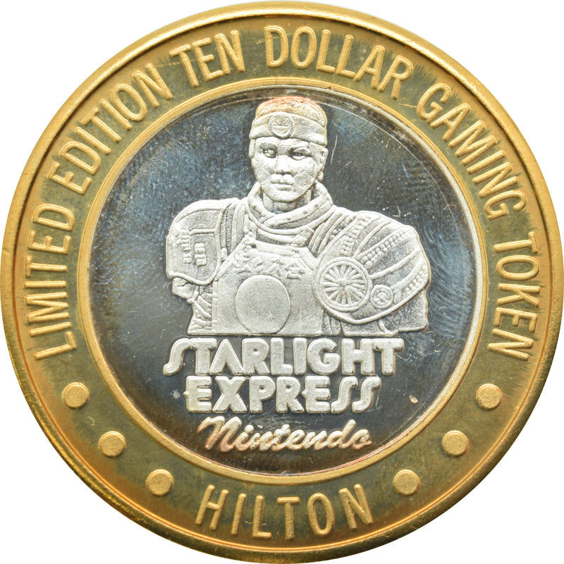 Las Vegas Hilton Casino Las Vegas "Greaseball" $10 Silver Strike .999 Fine Silver 1994