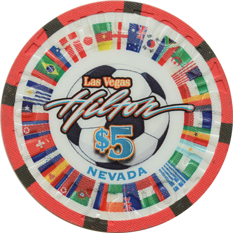 Las Vegas Hilton Casino Las Vegas Nevada $5 World Soccer Tournament Chip 2010