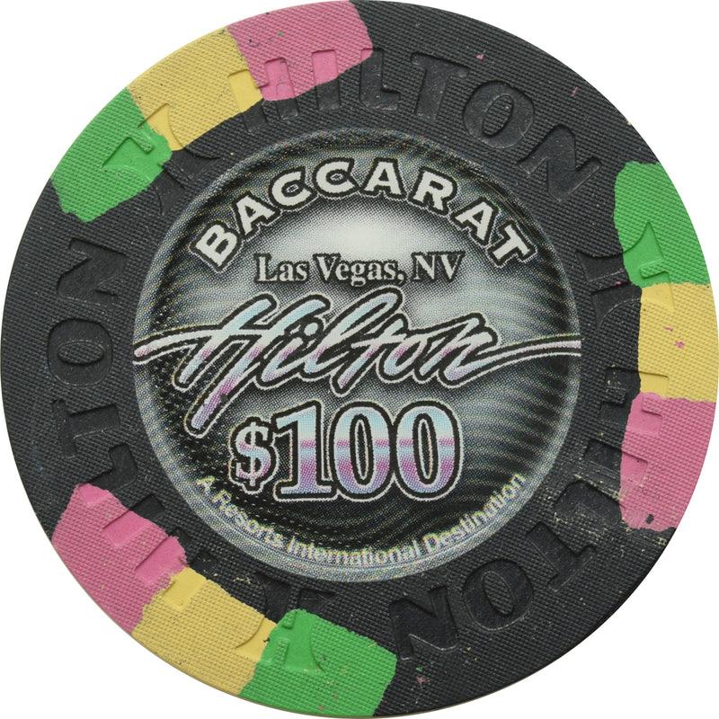 Las Vegas Hilton Casino Las Vegas Nevada $100 Baccarat Chip 2006 43mm
