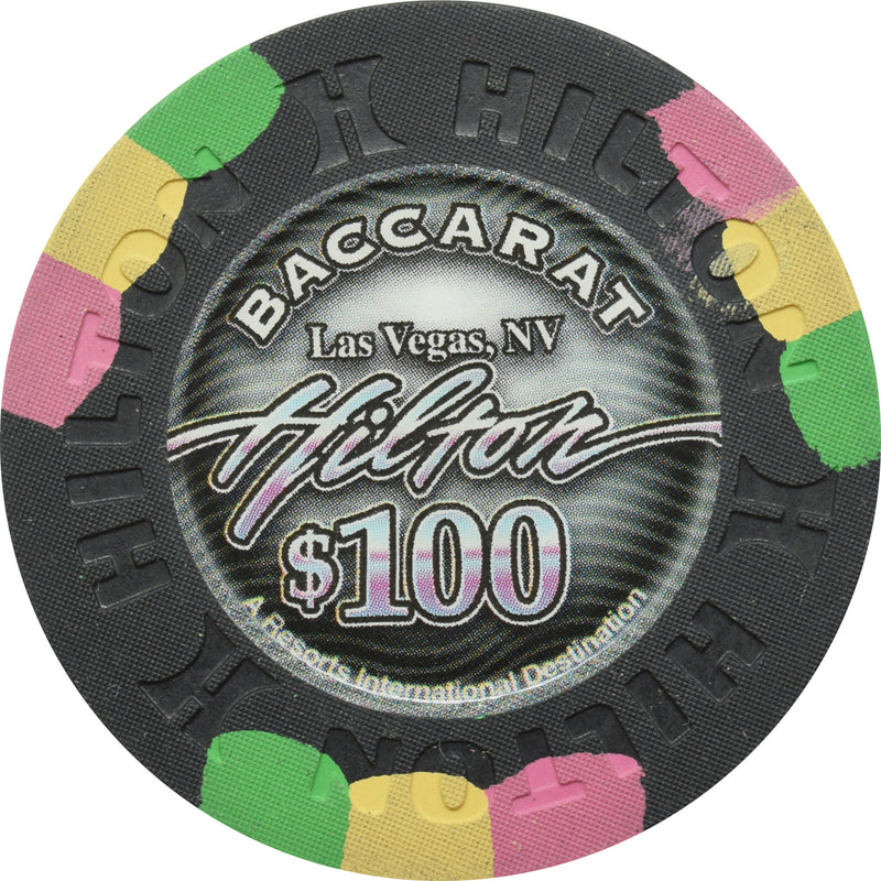 Las Vegas Hilton Casino Las Vegas Nevada $100 Baccarat Chip 2006 43mm
