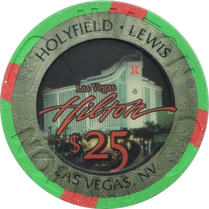 Las Vegas Hilton Casino Las Vegas Nevada $25 Holyfield Lewis Chip 1999