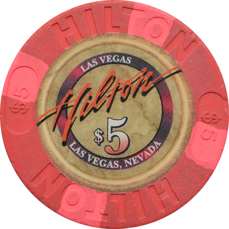 Las Vegas Hilton Casino Las Vegas Nevada $5 Chip 2002
