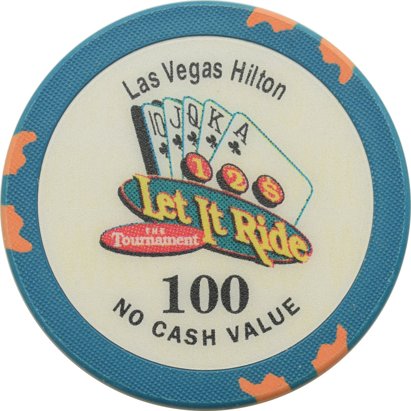 Las Vegas Hilton Casino Las Vegas Nevada Let It Ride 100 NCV Chip 1996