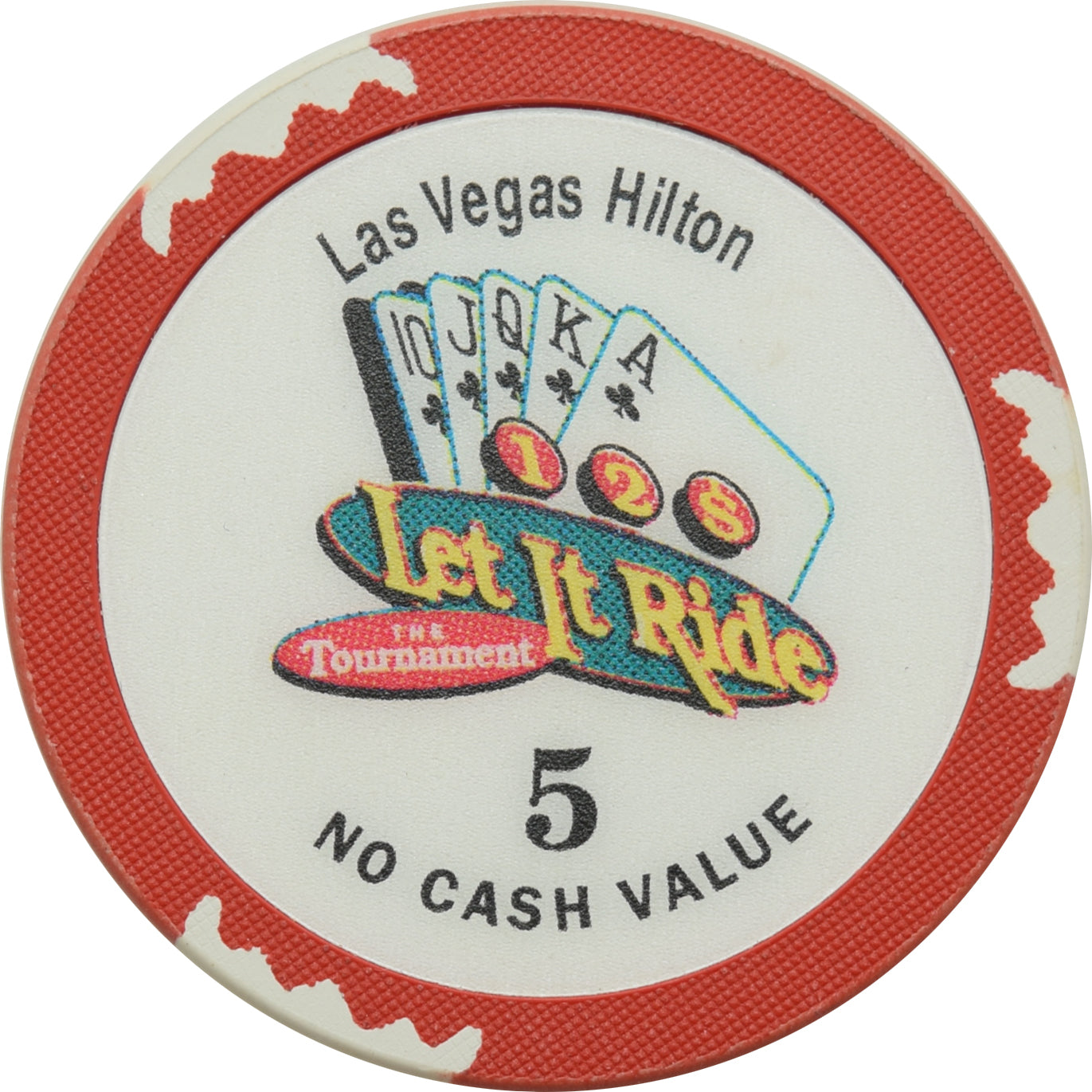 Las Vegas Hilton Casino Las Vegas Nevada Let It Ride 5 NCV Chip 1997