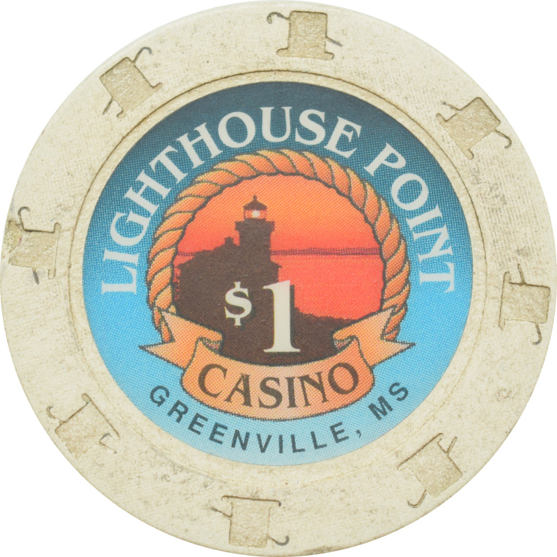 Lighthouse Point Casino Greenville Mississippi $1 Chip
