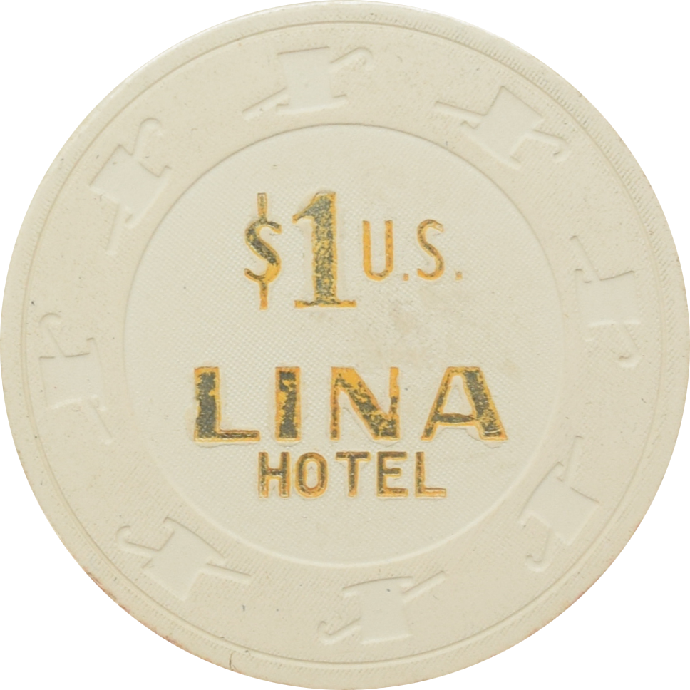 Lina Hotel Casino Santo Domingo Dominican Republic $1 White Chip