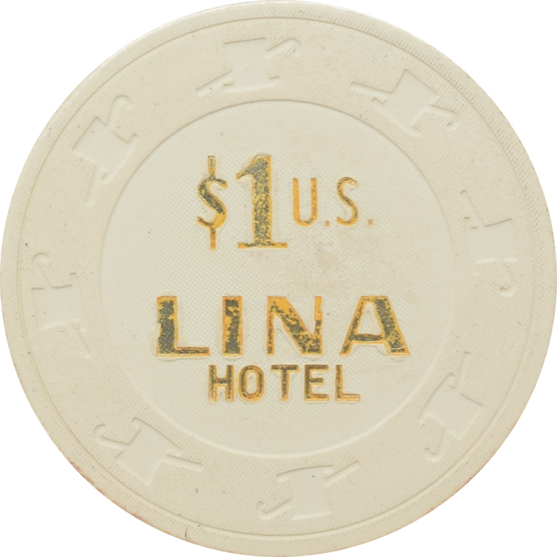 Lina Hotel Casino Santo Domingo Dominican Republic $1 White Chip