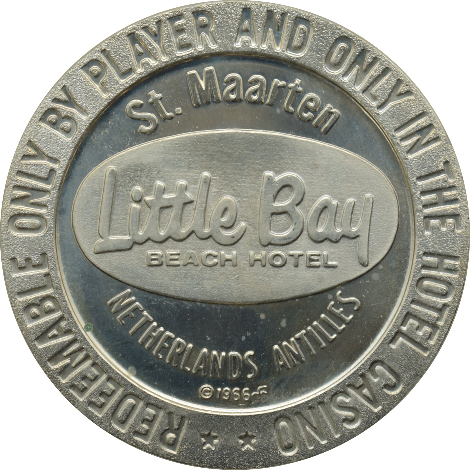 Little Bay Beach Hotel & Casino St. Maarten $1 Token 1966