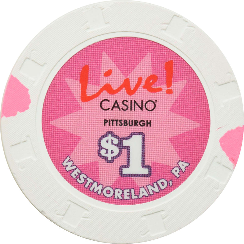 Live! Casino Pittsburgh Greensburg Pennsylvania $1 Chip
