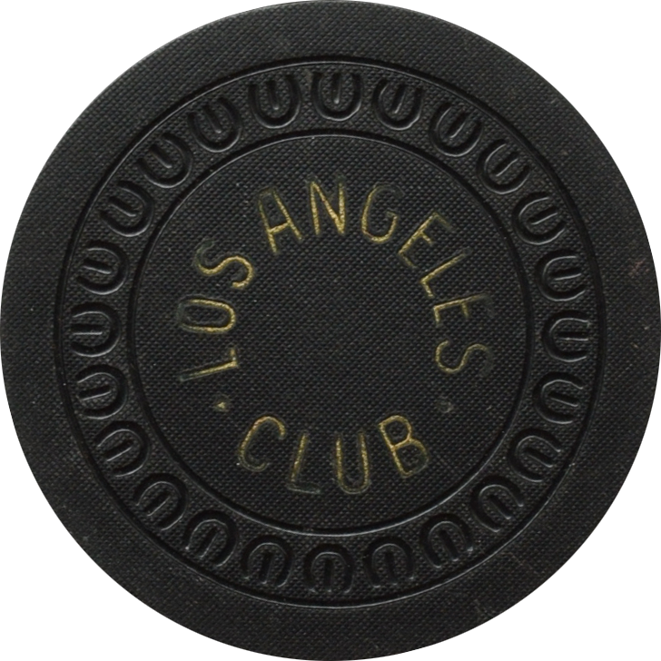 Los Angeles Club Illegal Casino E. St. Louis Illinois $5 Chip 1941