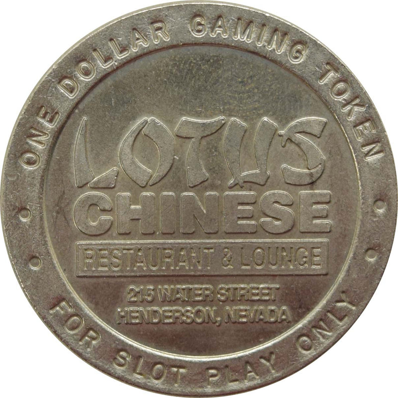 Lotus Chinese Restaurant & Lounge Casino Las Vegas Nevada $1 Token 1994