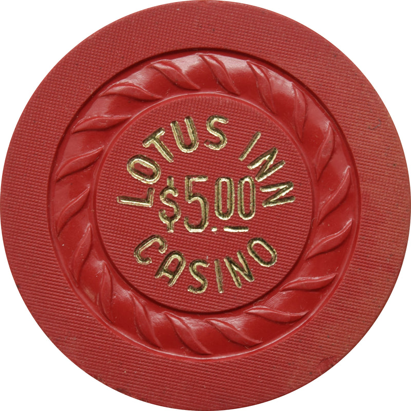 Lotus Inn Casino Las Vegas Nevada $5 Chip 1973
