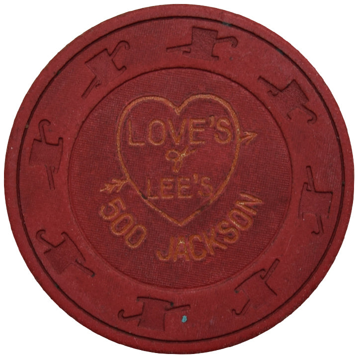 Love's & Lee's Casino Las Vegas Nevada $1 Chip 1970
