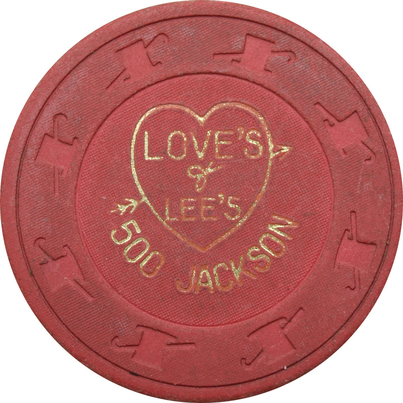 Love's & Lee's Casino Las Vegas Nevada $1 Chip Good Hot Stamp 1970