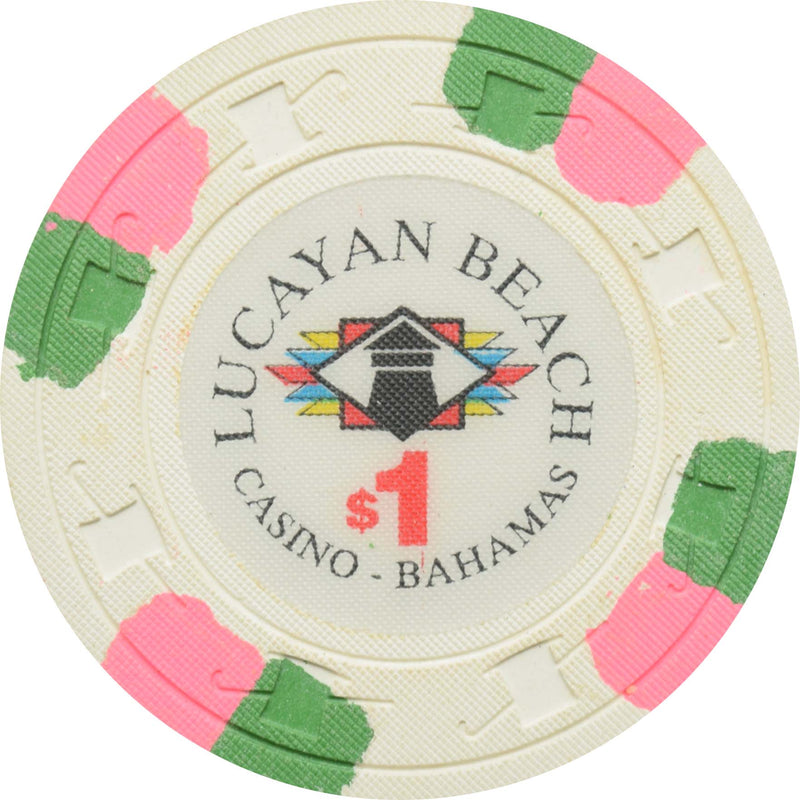 Lucayan Beach (Monte Carlo Casino) Lucaya Bahamas $1 Chip