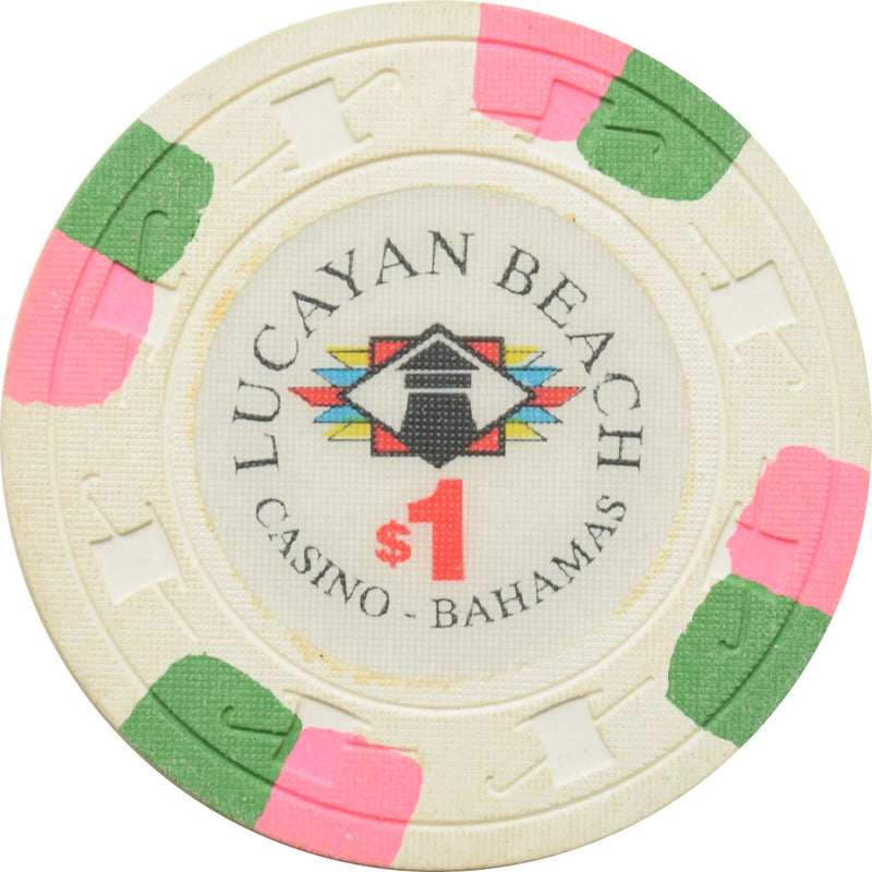 Lucayan Beach (Monte Carlo Casino) Lucaya Bahamas $1 Chip