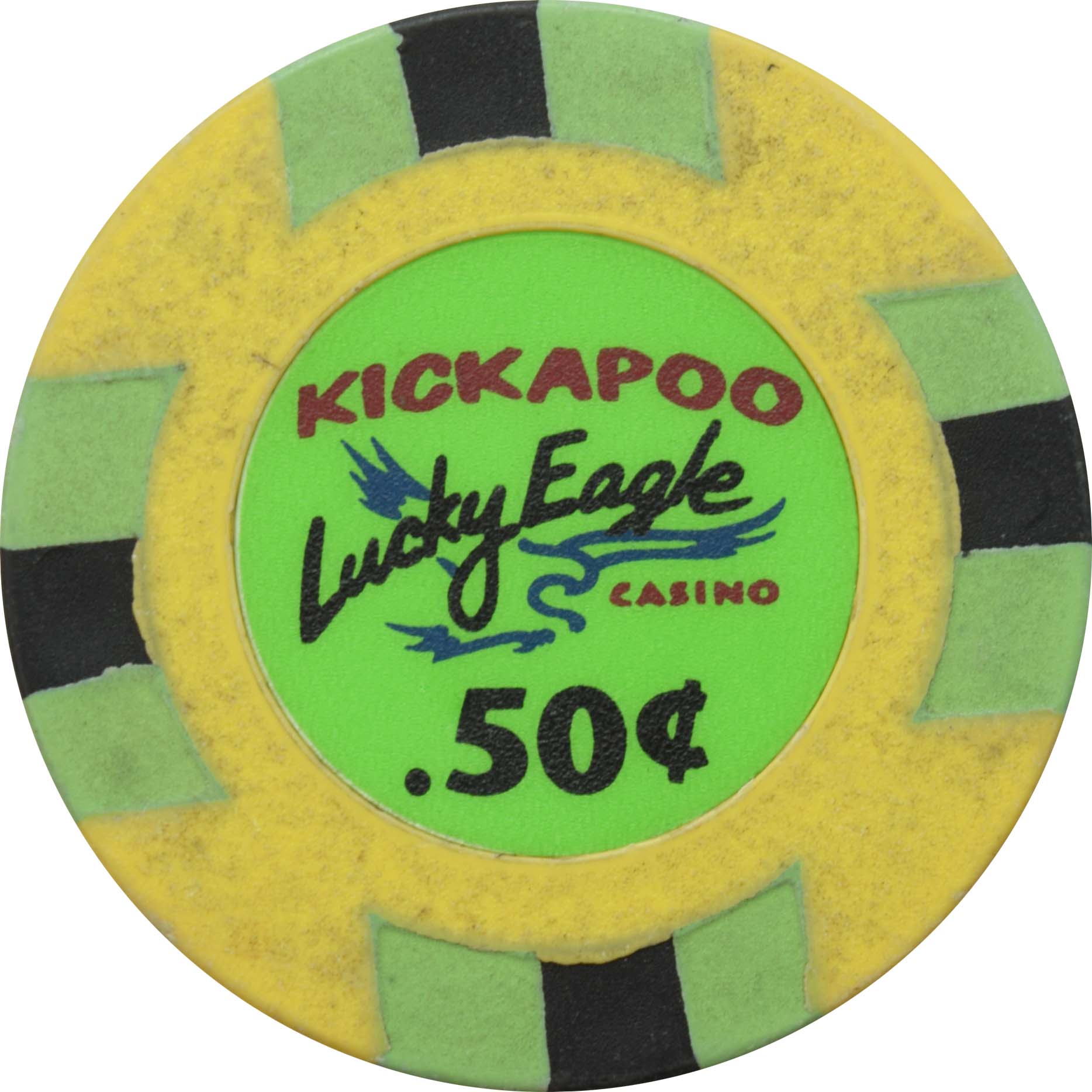 Kickapoo Lucky Eagle Casino Eagle Pass Texas 50 Cent Chip