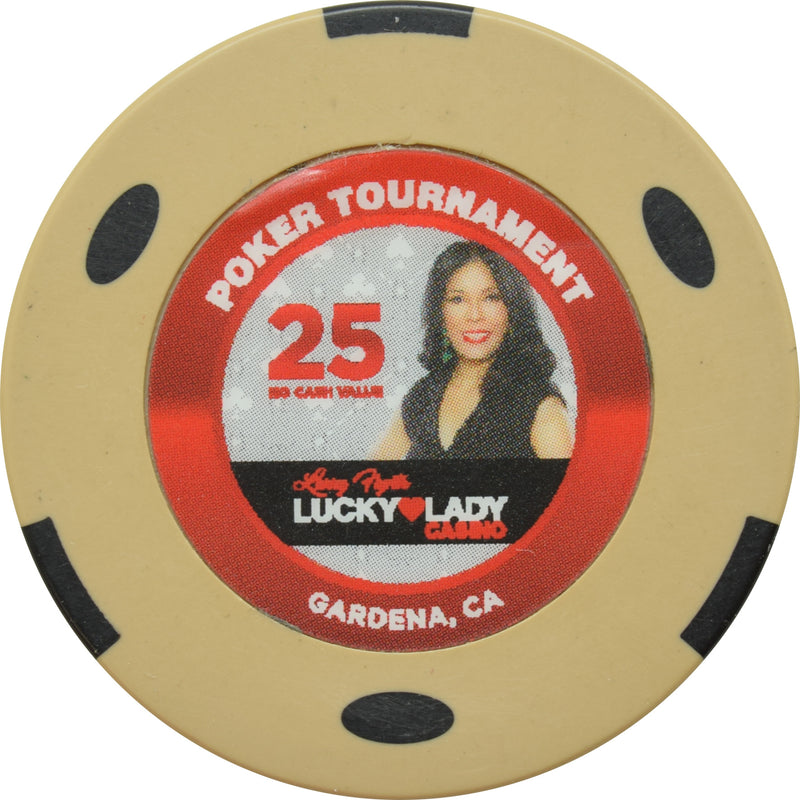 Lucky Lady Casino Gardena CA $25 NCV Poker Tournament Chip