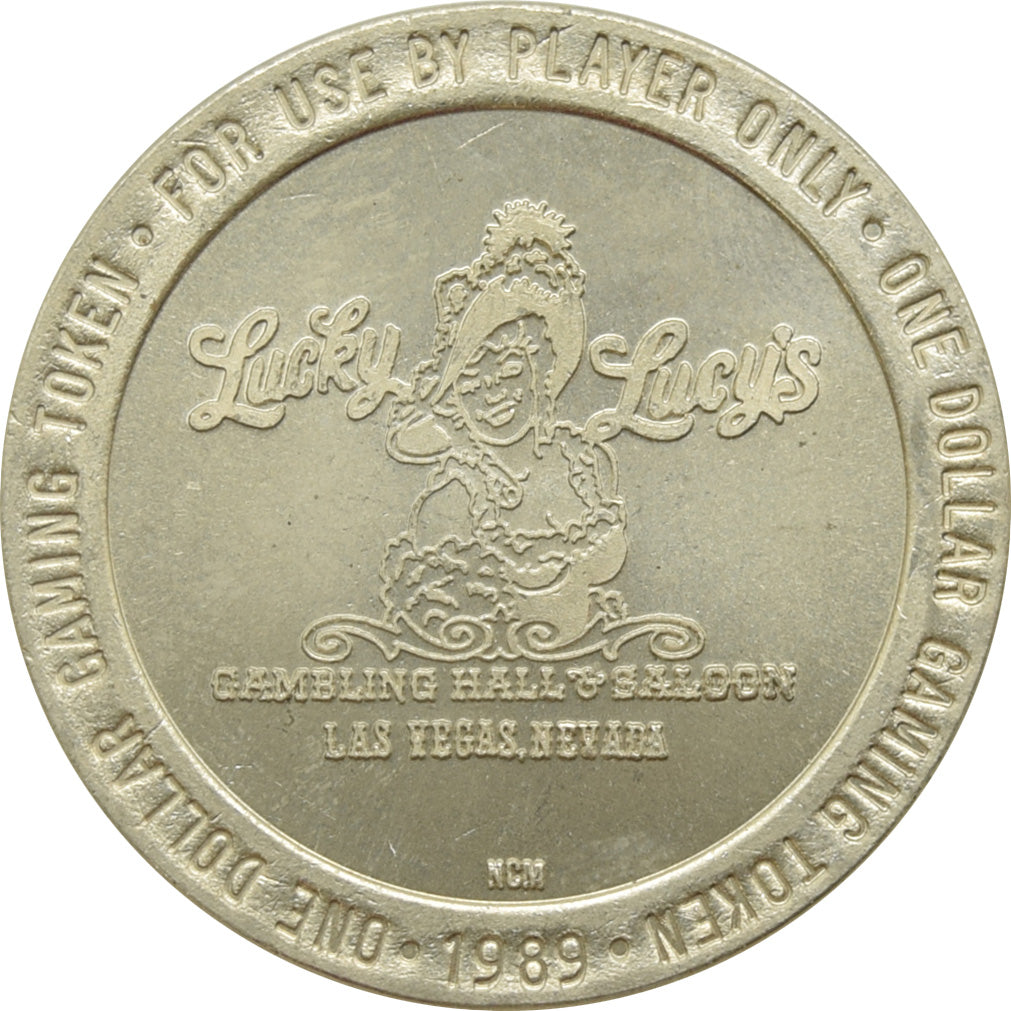 Lucky Lucy's Casino Las Vegas NV $1 Token 1989