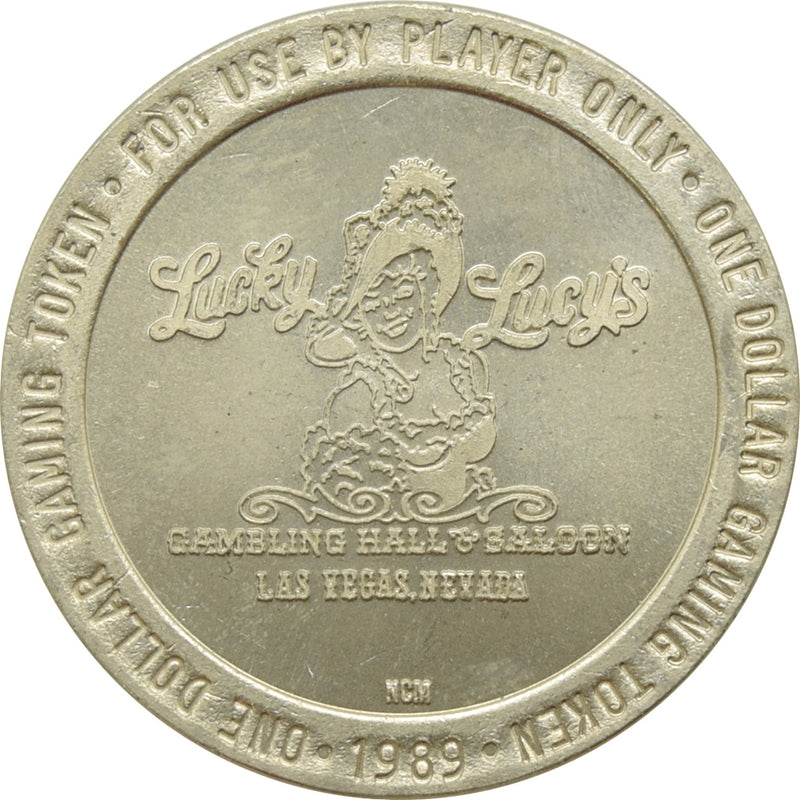 Lucky Lucy's Casino Las Vegas NV $1 Token 1989
