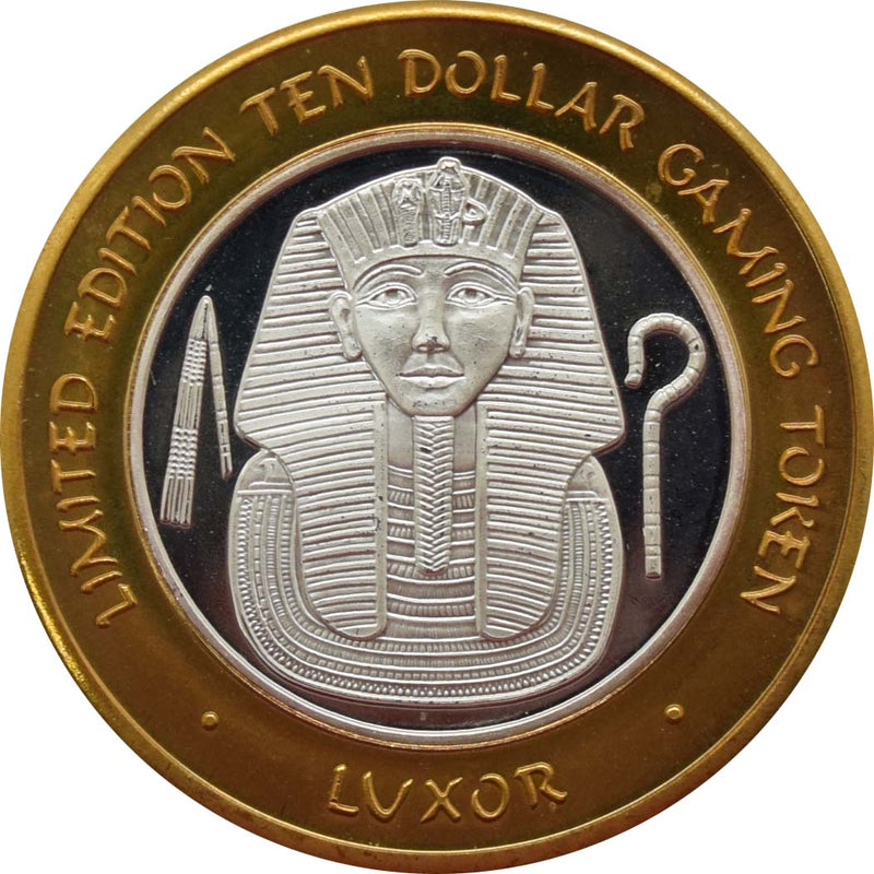 Luxor Casino Las Vegas "King Tut" $10 Silver Strike .999 Fine Silver 1994