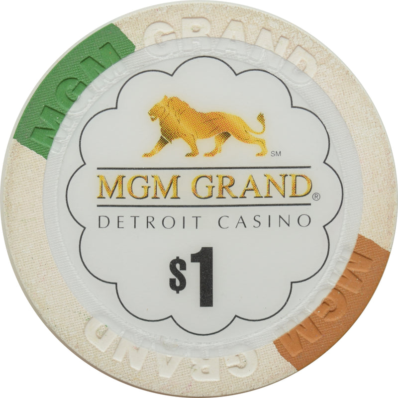 MGM Grand Casino Detroit Michigan $1 Chip