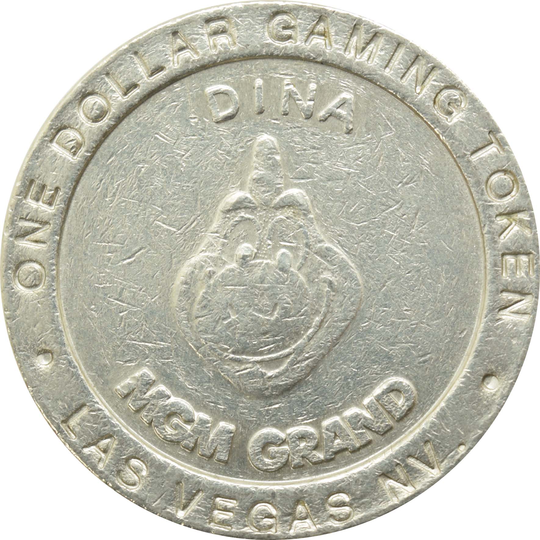 MGM Grand Casino Las Vegas Nevada $1 "Dina" Token 1993