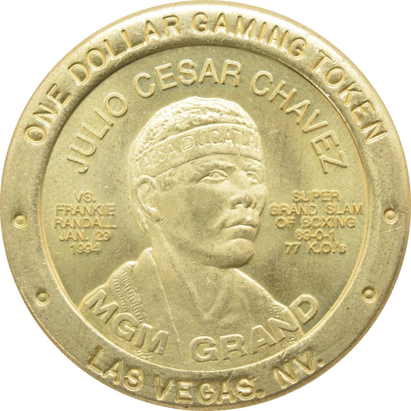 MGM Grand Casino Las Vegas Nevada $1 "Julio Cesar Chavez" Token 1994